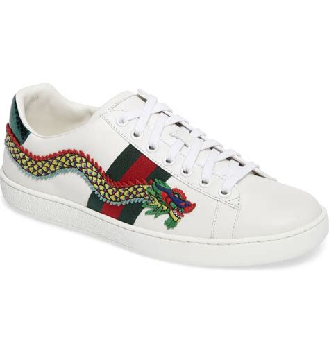 gucci ace dragon sneaker|gucci ace metallic snakeskin sneakers.